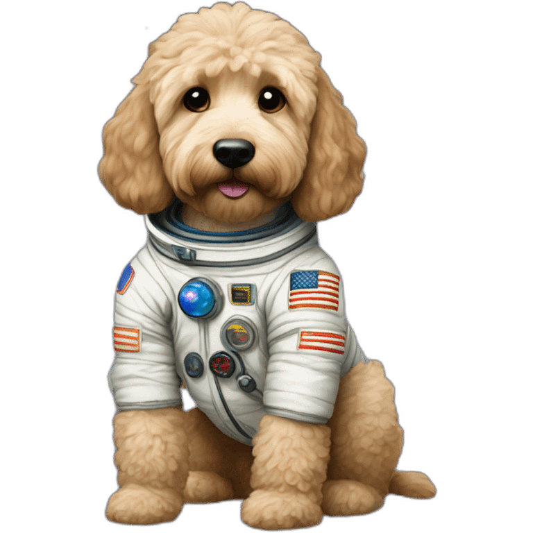 astronaut goldendoodle emoji