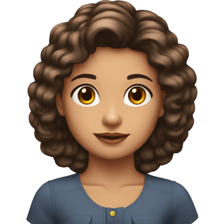 Una niña de pelo corto morena q emoji