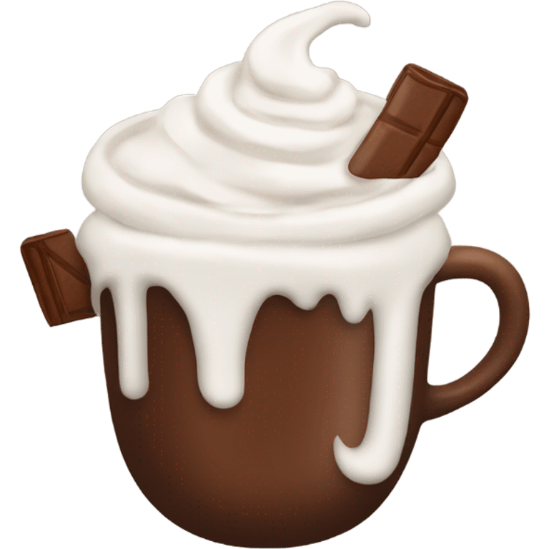 Hot cocoa with whip cream  emoji