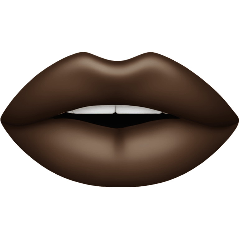 Dark brown lips mark  emoji