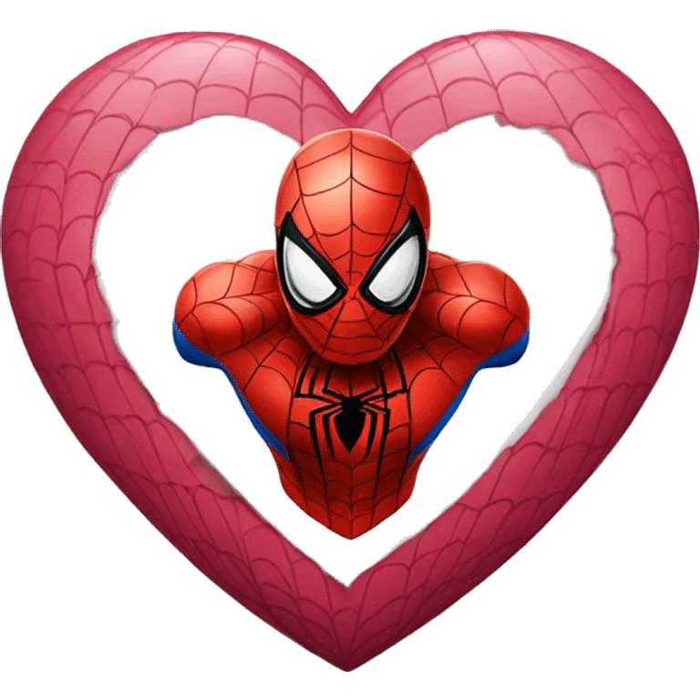 Spiderman in a heart emoji