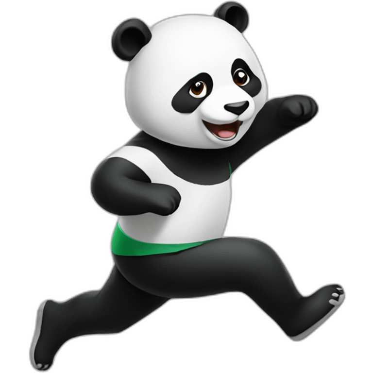 Running panda emoji