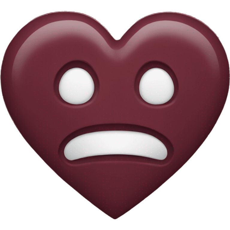 Maroon flat heart emoji