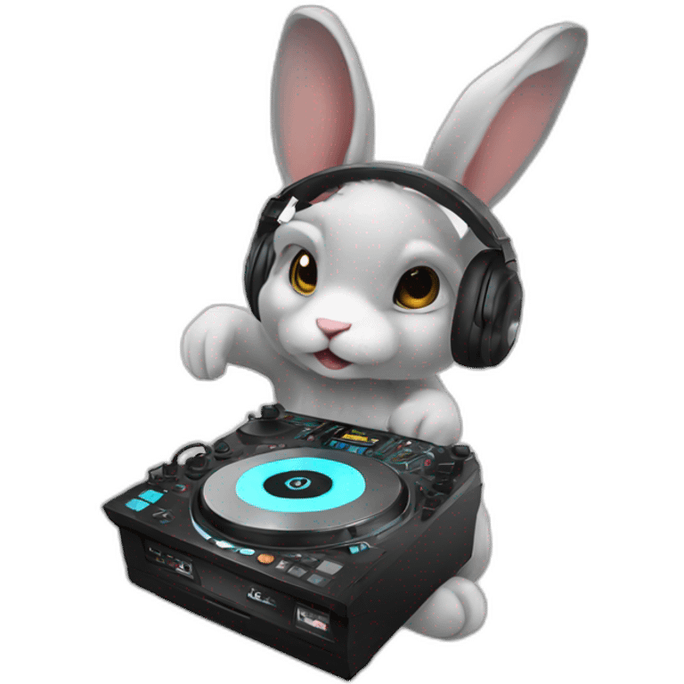 Dj rabbit emoji