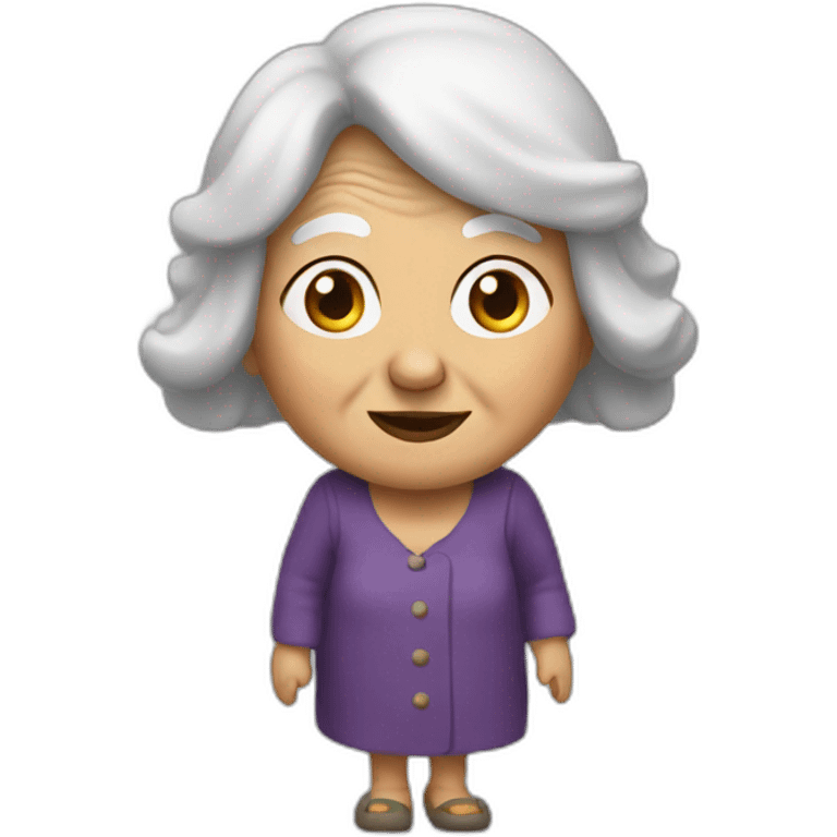 Old woman in a big bells emoji