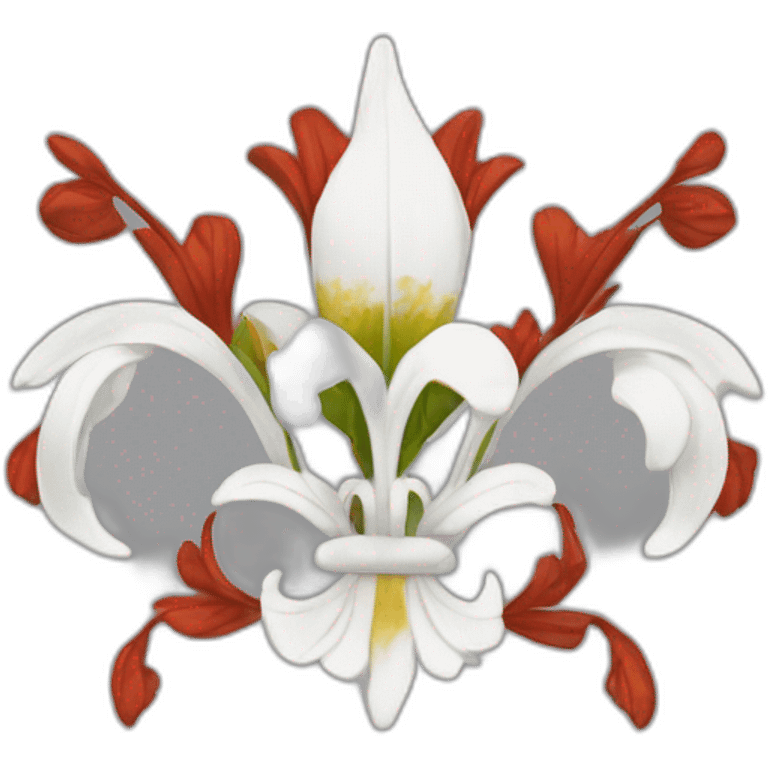 Drapeau blanc à fleur de lys emoji