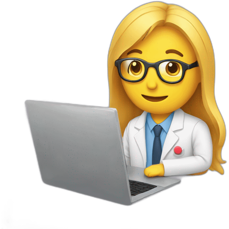 data scientist with graphs in a laptop emoji