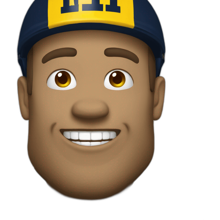 Happy Michigan football fan emoji