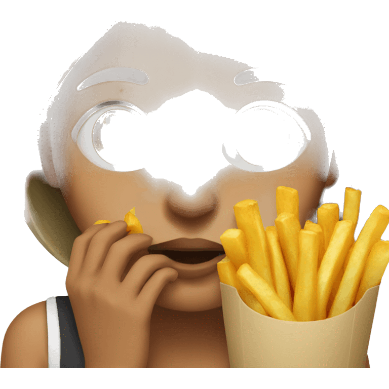 Girl eating fries  emoji