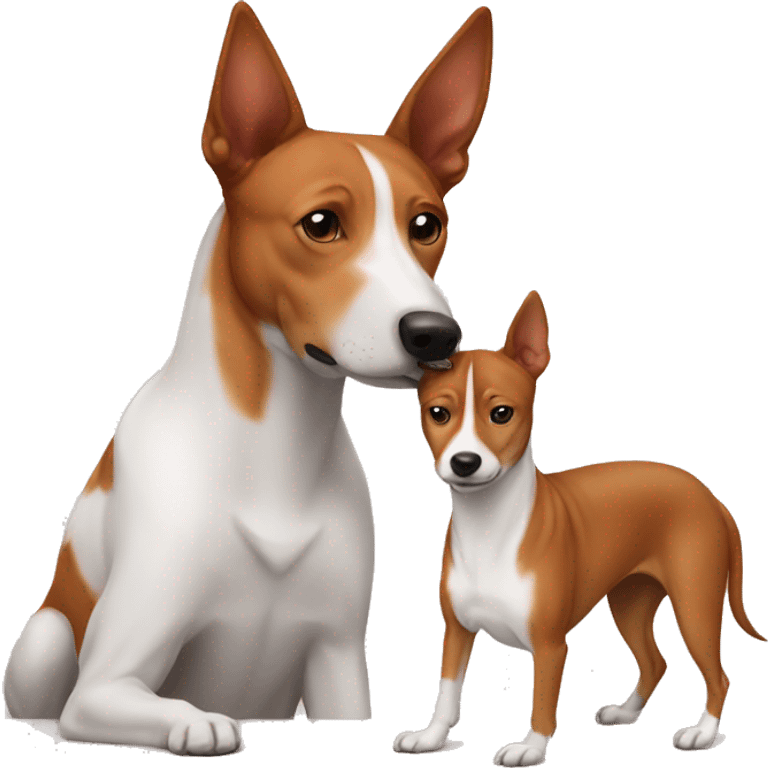 Basenji and her mom emoji