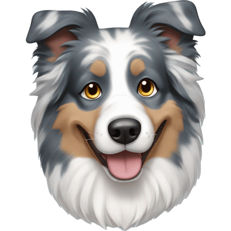 Blue merle bordercollie emoji