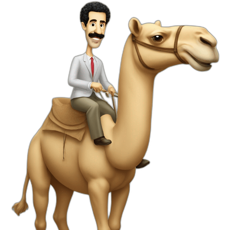 borat riding a camel emoji