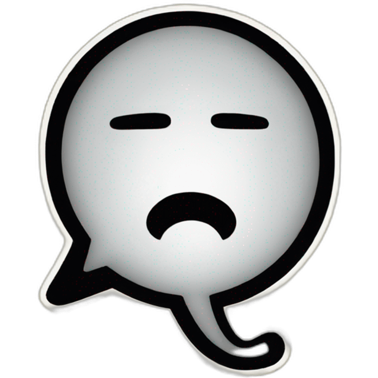 Exclamation mark inside a speech bubble. emoji