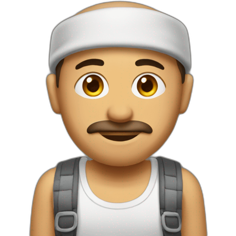 turkish perosn wearing tanktop, facing sideways emoji