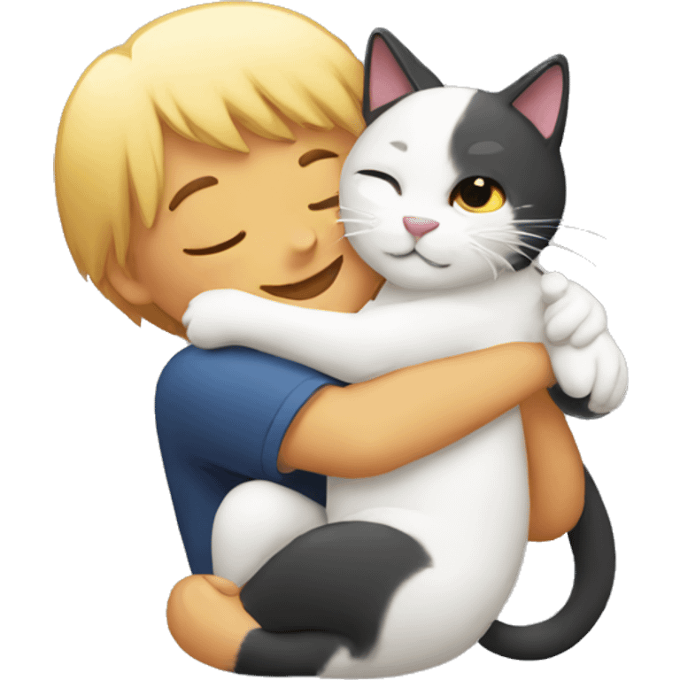 hug and cat emoji