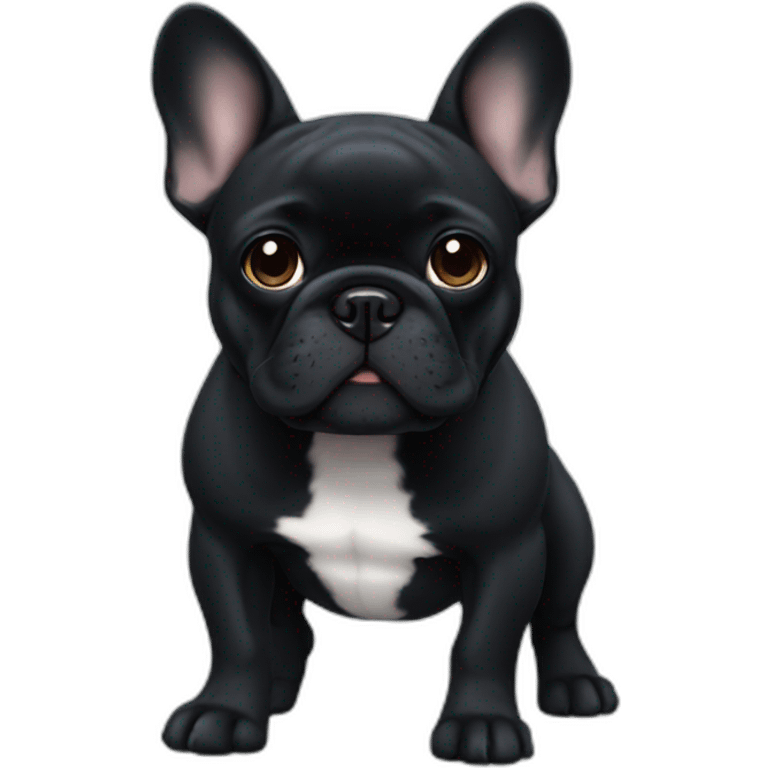 black french bulldog  emoji