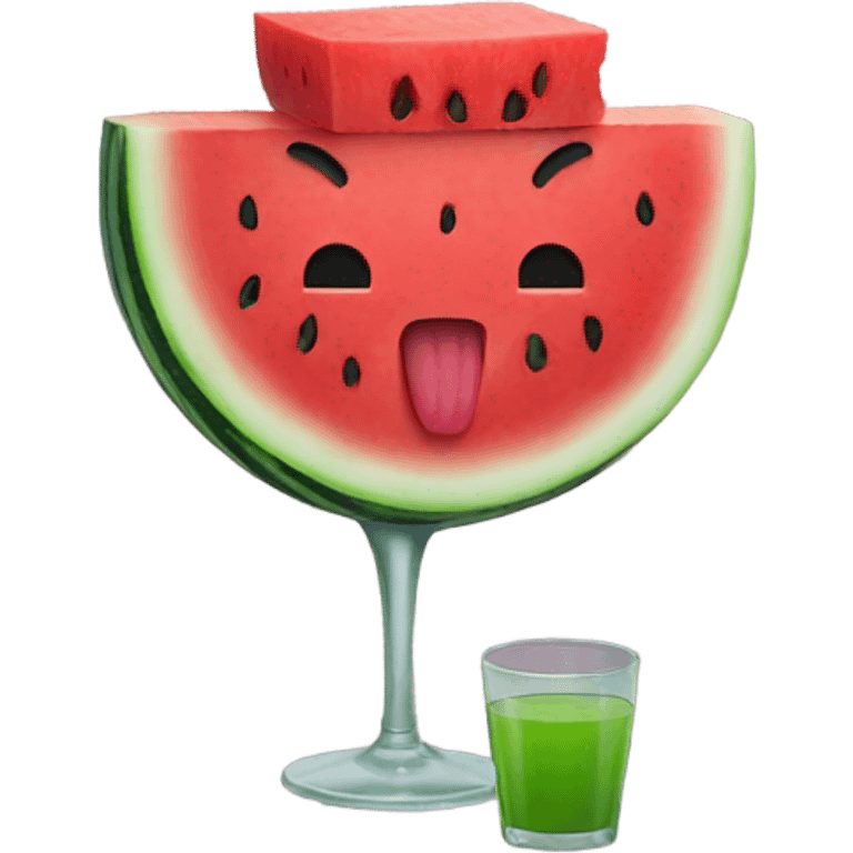 Bar eating watermelon emoji