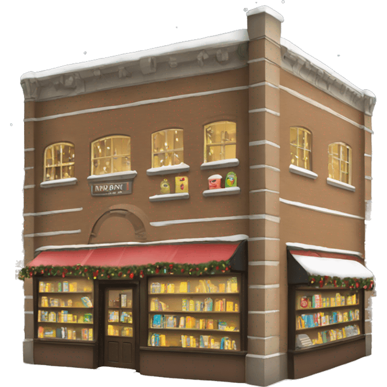 bookstore in christmas emoji