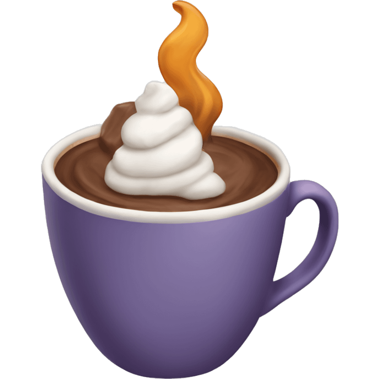 A hot chocolate emoji