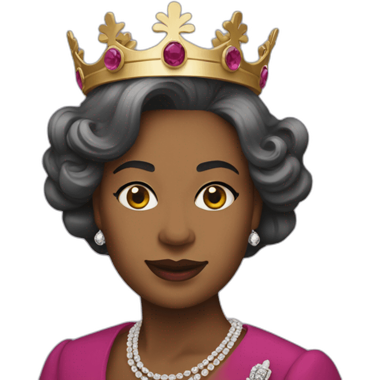 Black Queen Elizabeth II emoji