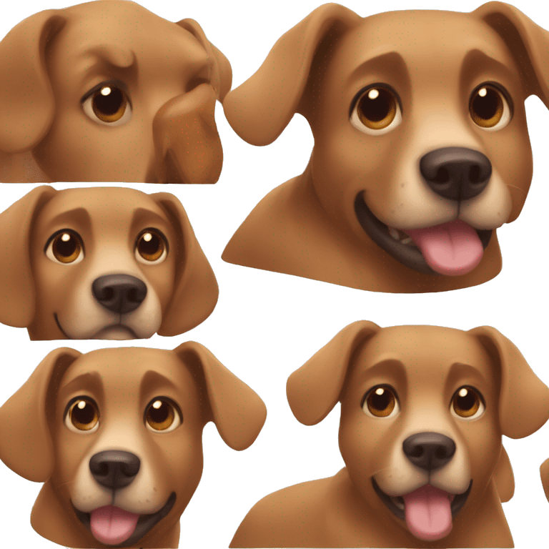 Brown dog aesthetic emoji