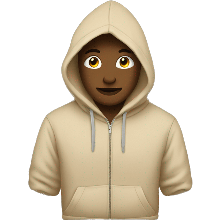 beige hoodie emoji