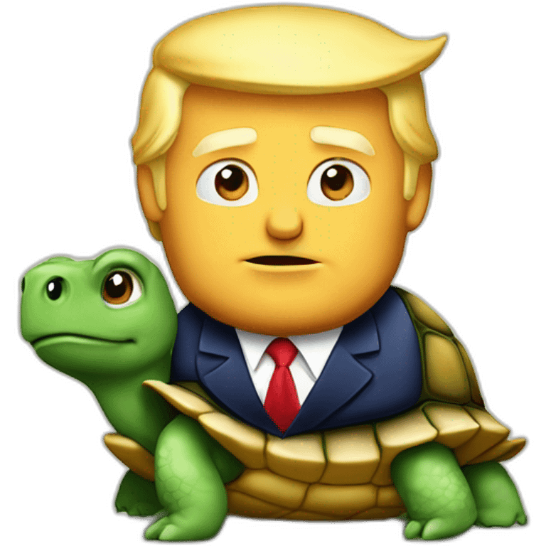 Donald Trump on turtle emoji