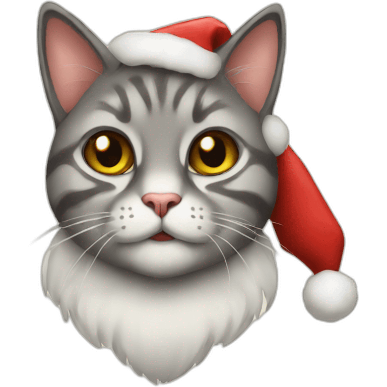 A Santa Claus cat emoji