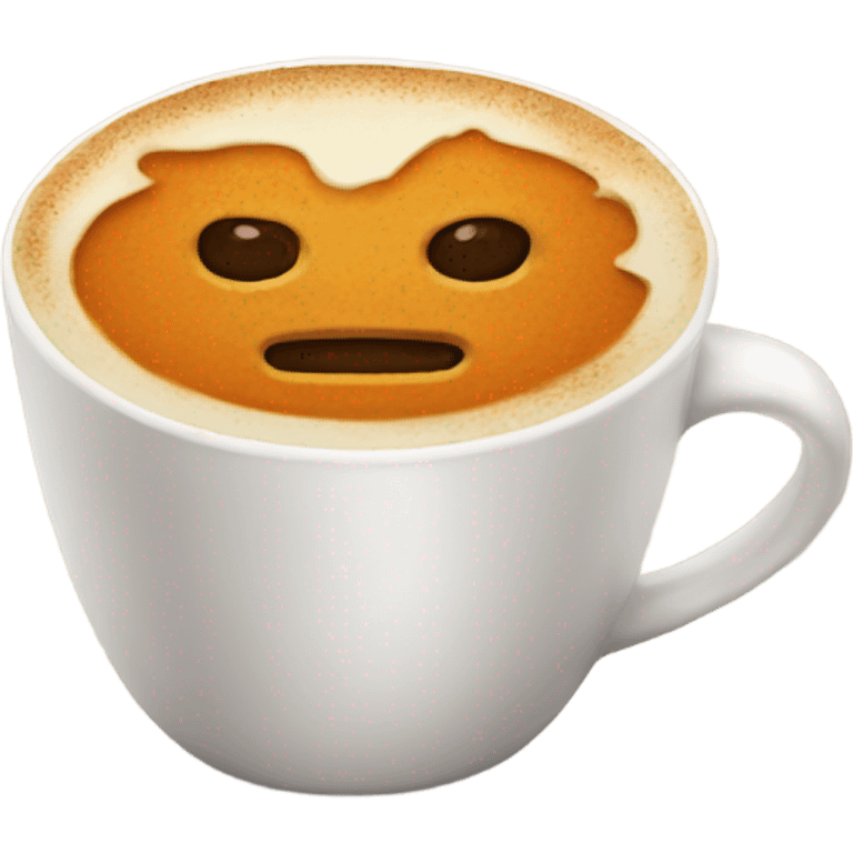 Realistic pumpkin latte emoji