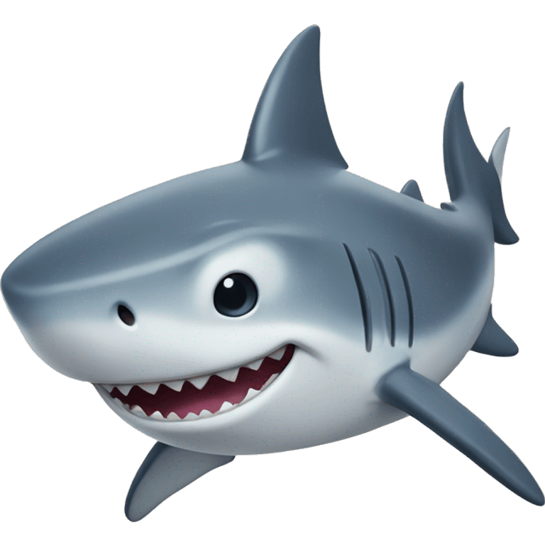 Happy shark  emoji