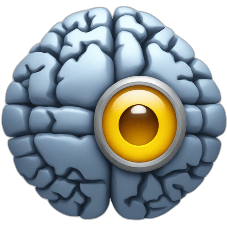 Brain with aperture emoji