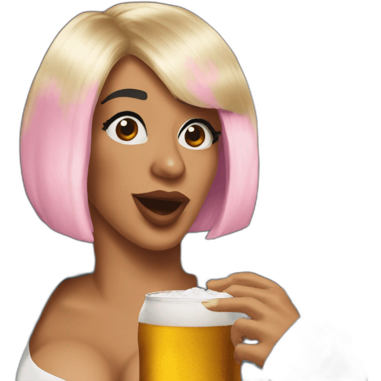 Cardi b drink a beer emoji