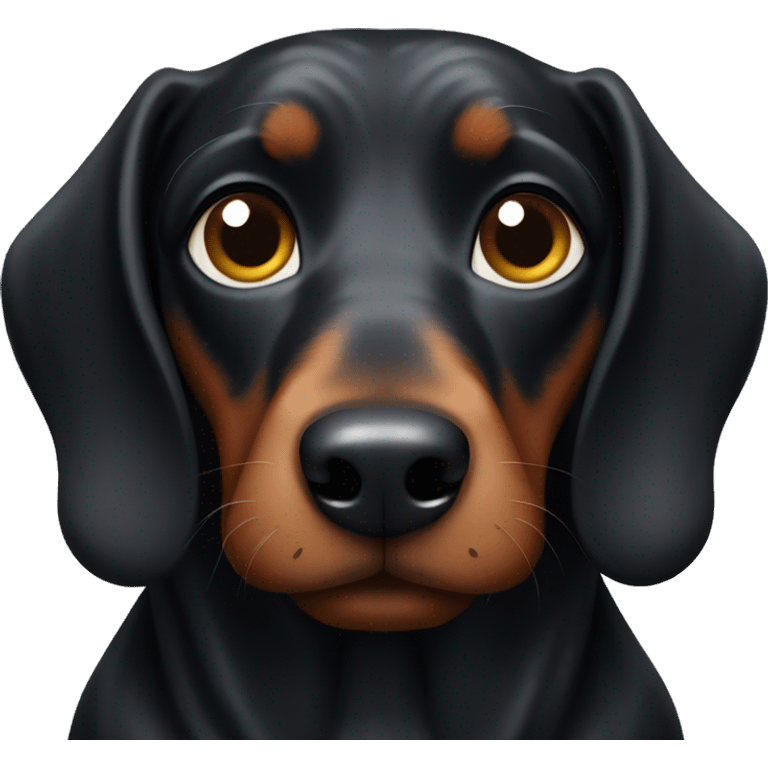 black sausage dog emoji