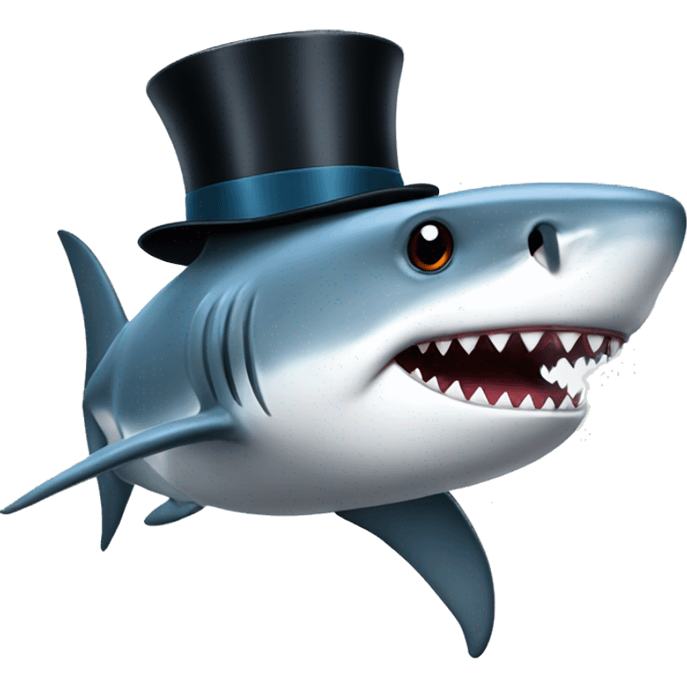 shark with top hat emoji