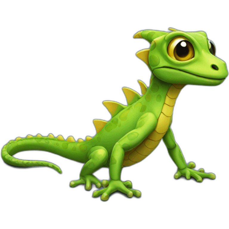 gecko dragon robotic emoji