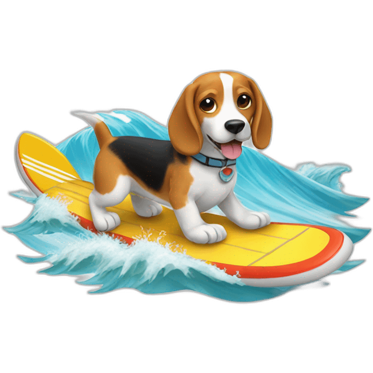 Beagle surf emoji