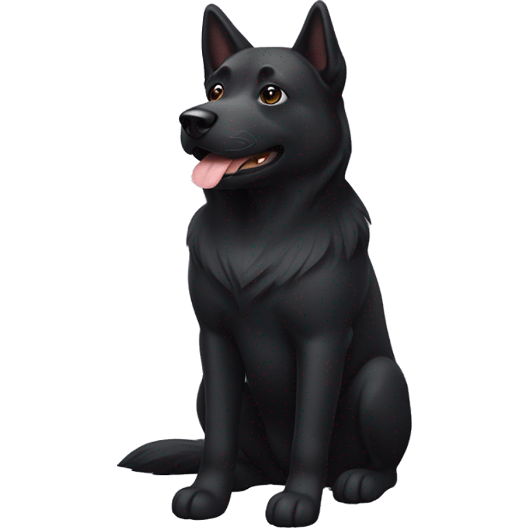 kochi inu black dog emoji