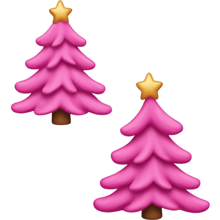 Christmas tree pink emoji