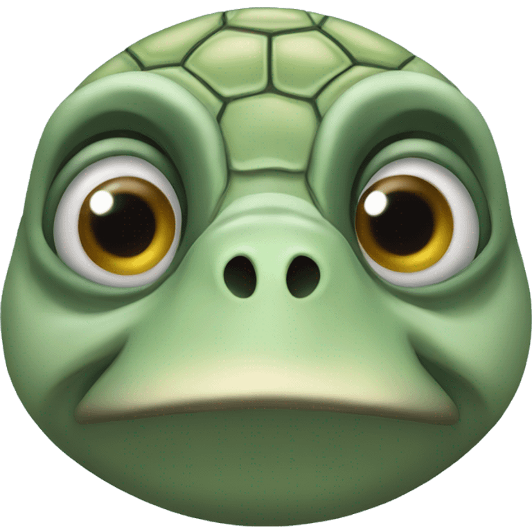 Very Sad sea turtle head shot emoji