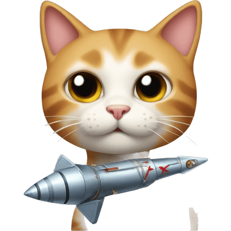 Cat with rocket emoji