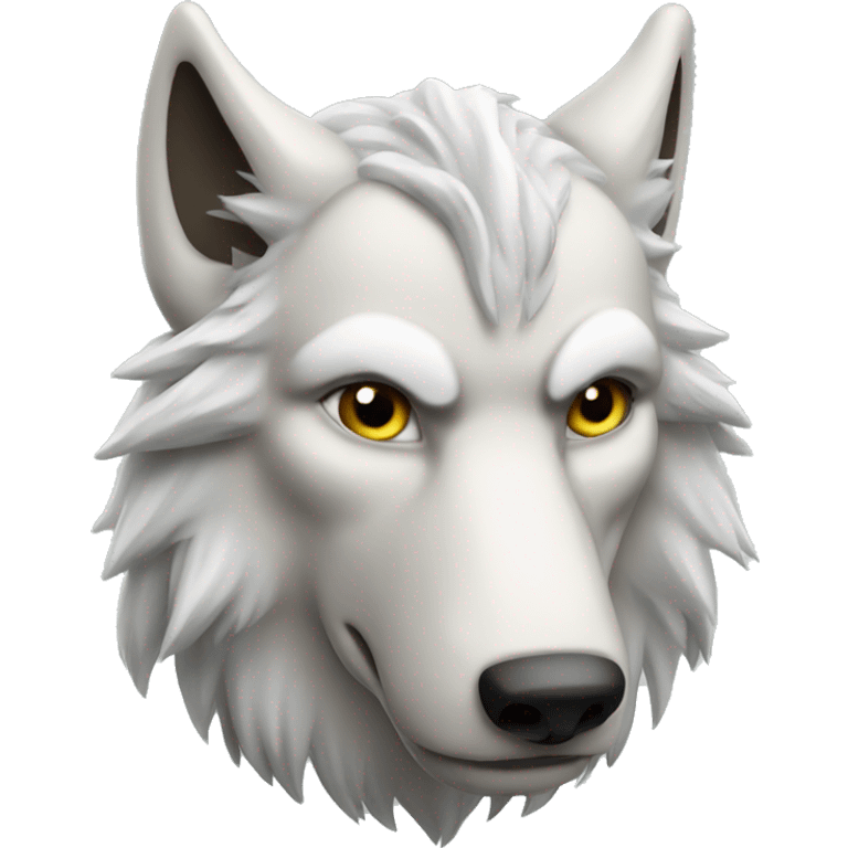 Viking white wolf emoji