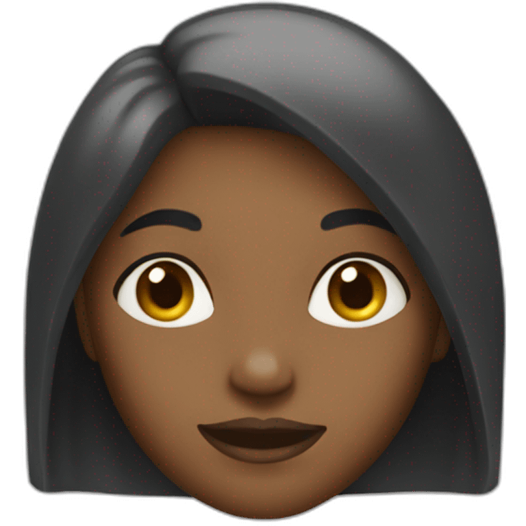 Black girl with clearing noddle hait emoji