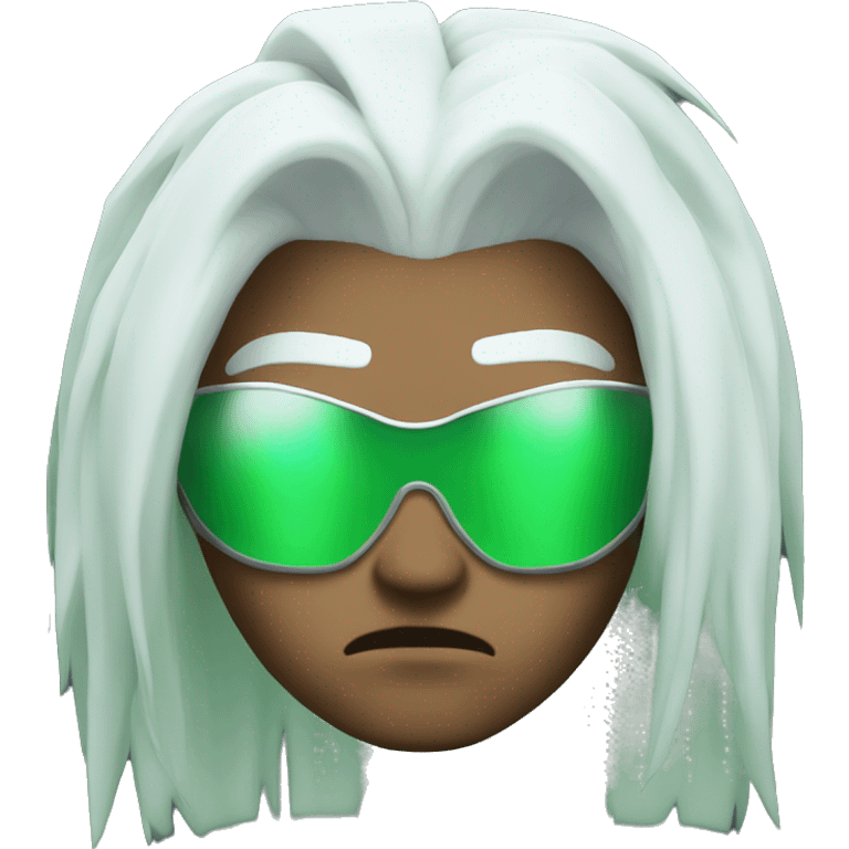 green super saiyan white hair emoji