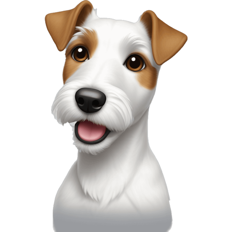 Parson Russel Terrier. All white except left side of the face and right ear emoji