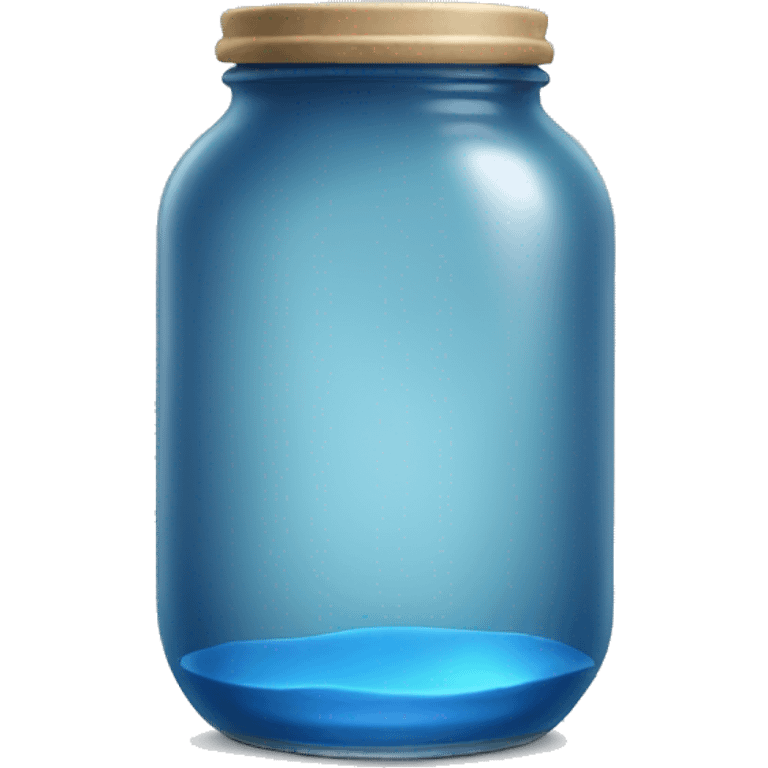 Round jar with Blue liquide  emoji