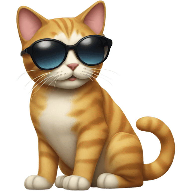 Cat with sunglasses emoji