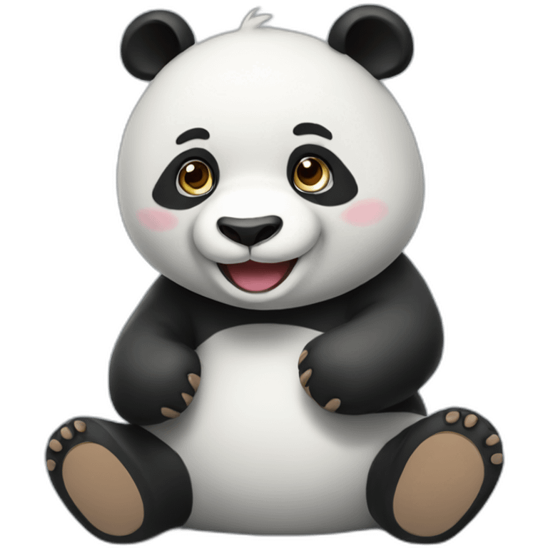 very happy panda emoji