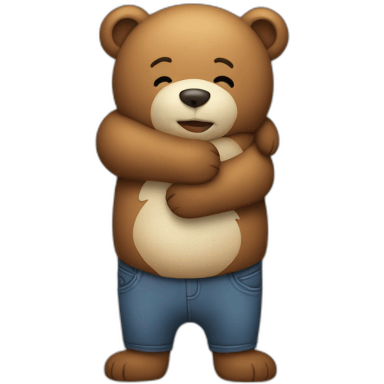 Hugging bear emoji