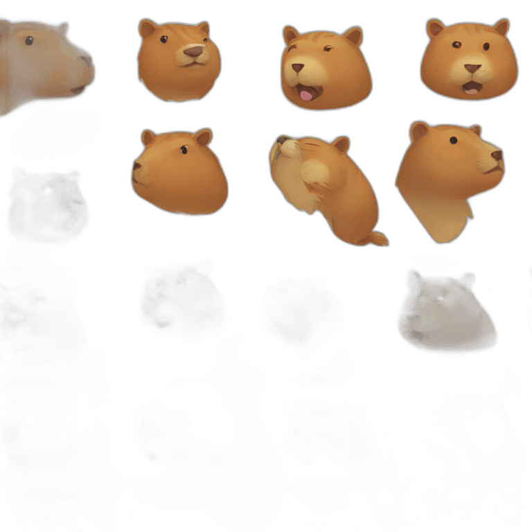 cat and capybara emoji