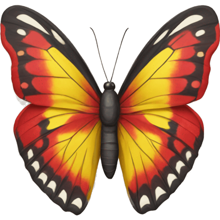 Red and yellow butterfly emoji